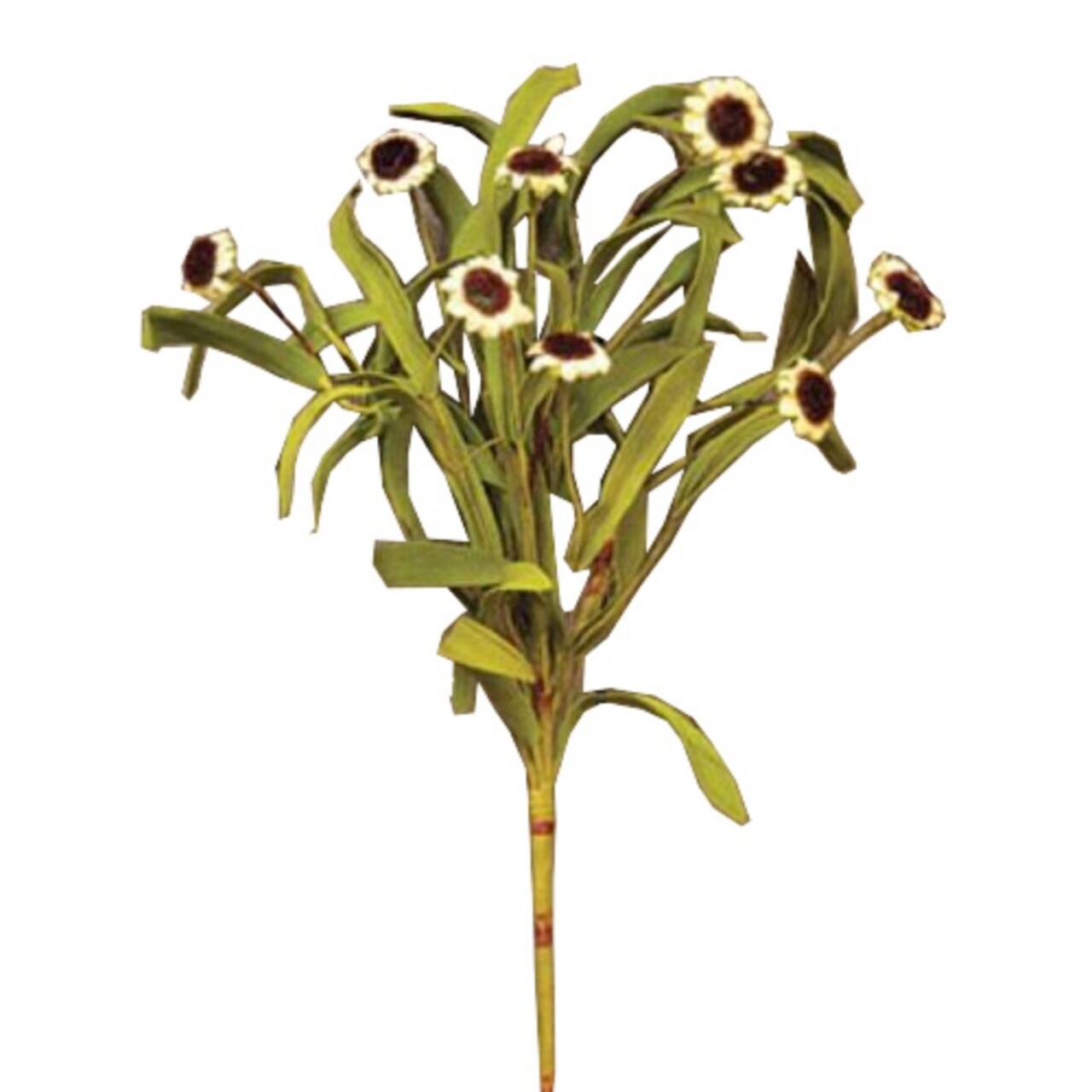 Country Style Artificial Daisy Bouquet 14 Inch Greenery Floral Decor Set of 3